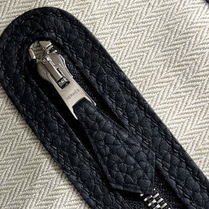 HERMES GARDEN PARTY 23CM IN BLACK CALFSKIN