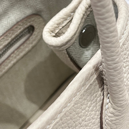 HERMES GARDEN PARTY 23CM IN OFF WHITE CALFSKIN