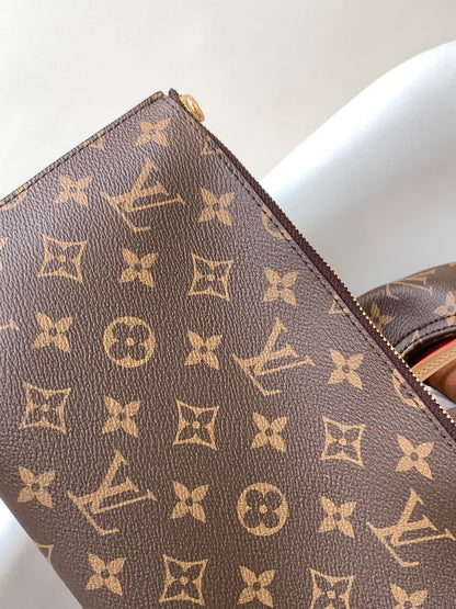 LOUIS VUITTON LV HOBO BAG 34 IN BROWN MONOGRAM CANVAS
