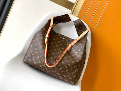LOUIS VUITTON LV HOBO BAG 34 IN BROWN MONOGRAM CANVAS