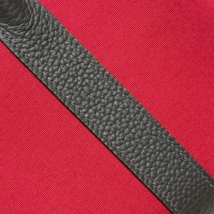 HERMES GARDEN PARTY 30CM IN RED TOILETS COTTON CANVAS AND DARK BROWN CALFSKIN PINK ON SIDE OTHER
