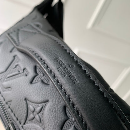 LOUIS VUITTON RUSH BUMBAG 30 IN BLACK MONOGRAM SHADOW CALFSKIN
