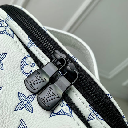 LOUIS VUITTON RUSH BUMBAG 30 IN WHITE MONOGRAM SHADOW CALFSKIN