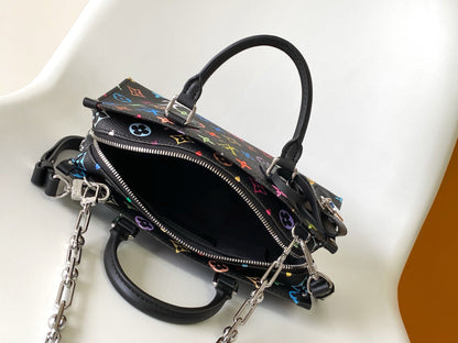 LOUIS VUITTON ONTHEGO EAST WEST BAG 25 IN COLORFUL MONOGRAM PATTERN CANVAS