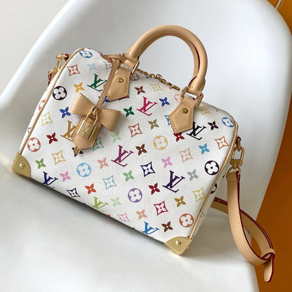 LOUIS VUITTON SPEEDY BANDOULIÈRE BAG 25 IN MULTICOLOR MONOGRAM CANVAS