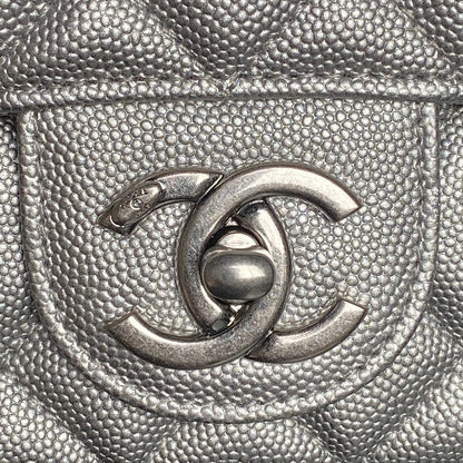 CHANEL 25S MINI FLAP BAG 18 IN DARK GRAY CALFSKIN
