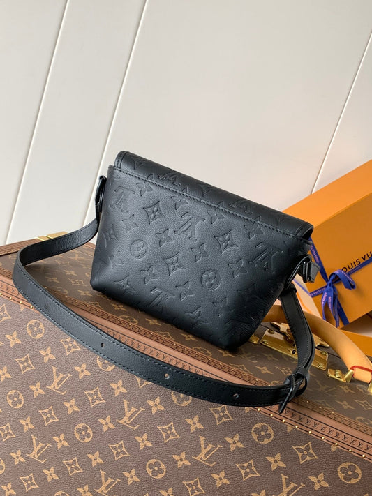 LOUIS VUITTON LV 25S PULSE WEARABLE WALLET 22 IN BLACK MONOGRAM SHADOW EMBOSSED CALFSKIN