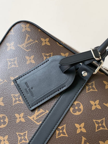LOUIS VUITTON LV 25S PORTE- DOCUMENTS VOYAGE 41 IN BROWN AND BLACK EMBOSSED DAMIER INFINI CALFSKIN