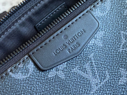 LOUIS VUITTON POCHETTE ACCESSOIRE XL 28 IN BLACK MONOGRAM ECLIPSE CANVAS