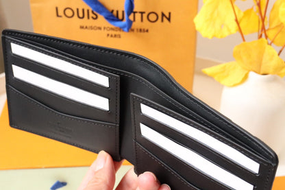 LOUIS VUITTON LV 25S SLENDER WALLET 11 IN BLACK DAMIER INFINI CALFSKIN