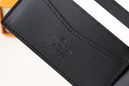 LOUIS VUITTON LV 25S SLENDER WALLET 11 IN BLACK DAMIER INFINI CALFSKIN
