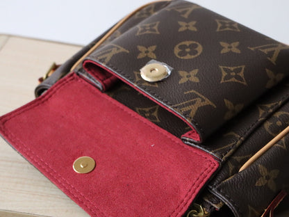 LOUIS VUITTON LV 25S SHOULDER BAG 19 IN BROWN MONOGRAM CALFSKIN GOLD HARDWRE