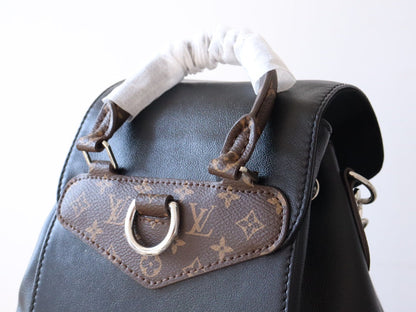 LOUIS VUITTON LV 25S MONTSOURIS VIBE 35 IN BLACK LAMBSKIN SILVER HARDWRE