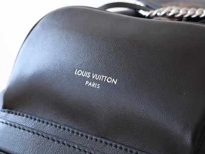 LOUIS VUITTON LV 25S MONTSOURIS VIBE 35 IN BLACK LAMBSKIN SILVER HARDWRE