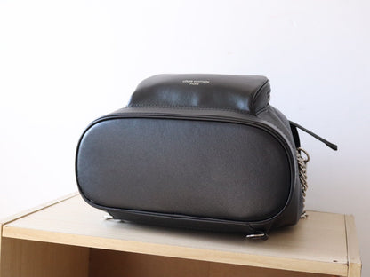 LOUIS VUITTON LV 25S MONTSOURIS VIBE 35 IN BLACK LAMBSKIN SILVER HARDWARE