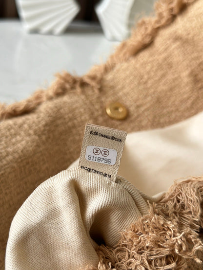 CHANEL 25S TOTE BAG 48 IN BEIGE FABRIC