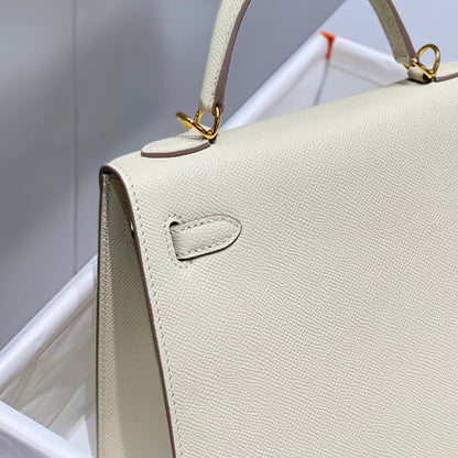 HERMES KELLY 25CM IN NATA EPSOM CALFSKIN GOLD HARDWARE