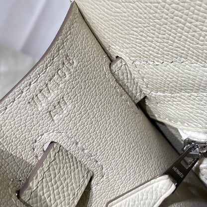 HERMES KELLY 28CM IN NATA EPSOM CALFSKIN SILVER HARDWARE