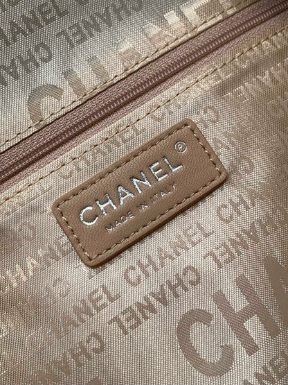 CHANEL 25S HOBO BAG 40 CM IN SILVER SMOOTH CALFSKIN