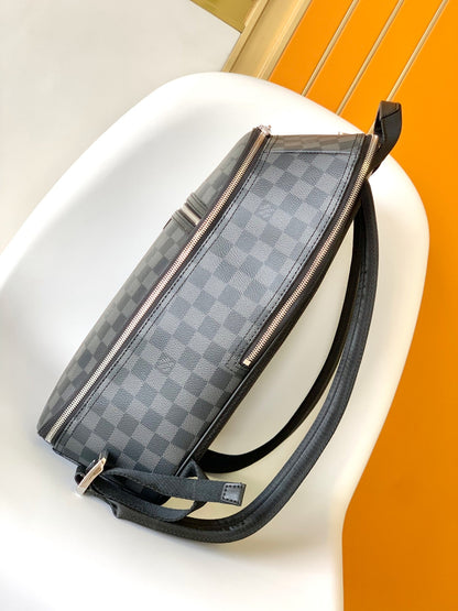 LOUIS VUITTON LV 25S MICHAEL BACKPACK 42 IN DAMIER INFINI ONYX CALFSKIN