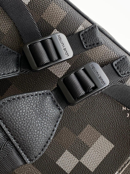 LOUIS VUITTON LV 25S CHRISTOPHER BACKPACK 47 IN DAMOFLAGE BLACK CALFSKIN