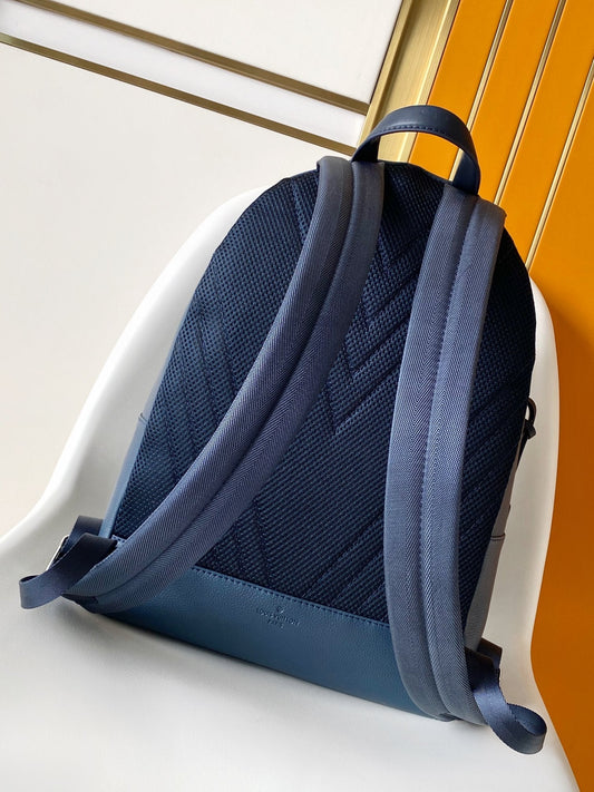 LOUIS VUITTON LV 25S TAKEOFF BACKPACK 43 IN ATLANTIC BLUE CALFSKIN