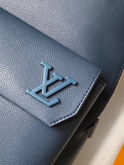 LOUIS VUITTON LV 25S TAKEOFF BACKPACK 43 IN ATLANTIC BLUE CALFSKIN