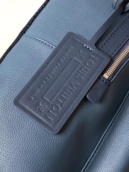 LOUIS VUITTON LV 25S TAKEOFF BACKPACK 43 IN ATLANTIC BLUE CALFSKIN