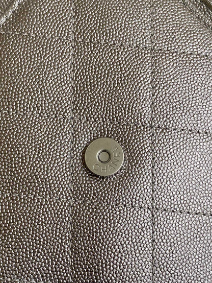 CHANEL 25S HOBO BAG 40 IN LILAC SILVER METALLIC CAVIAR